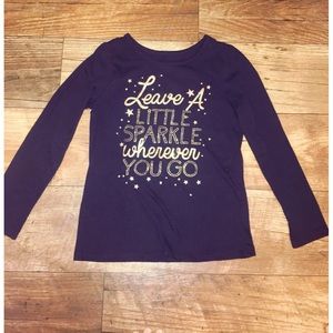 Girl’s long sleeve tee with sparkles